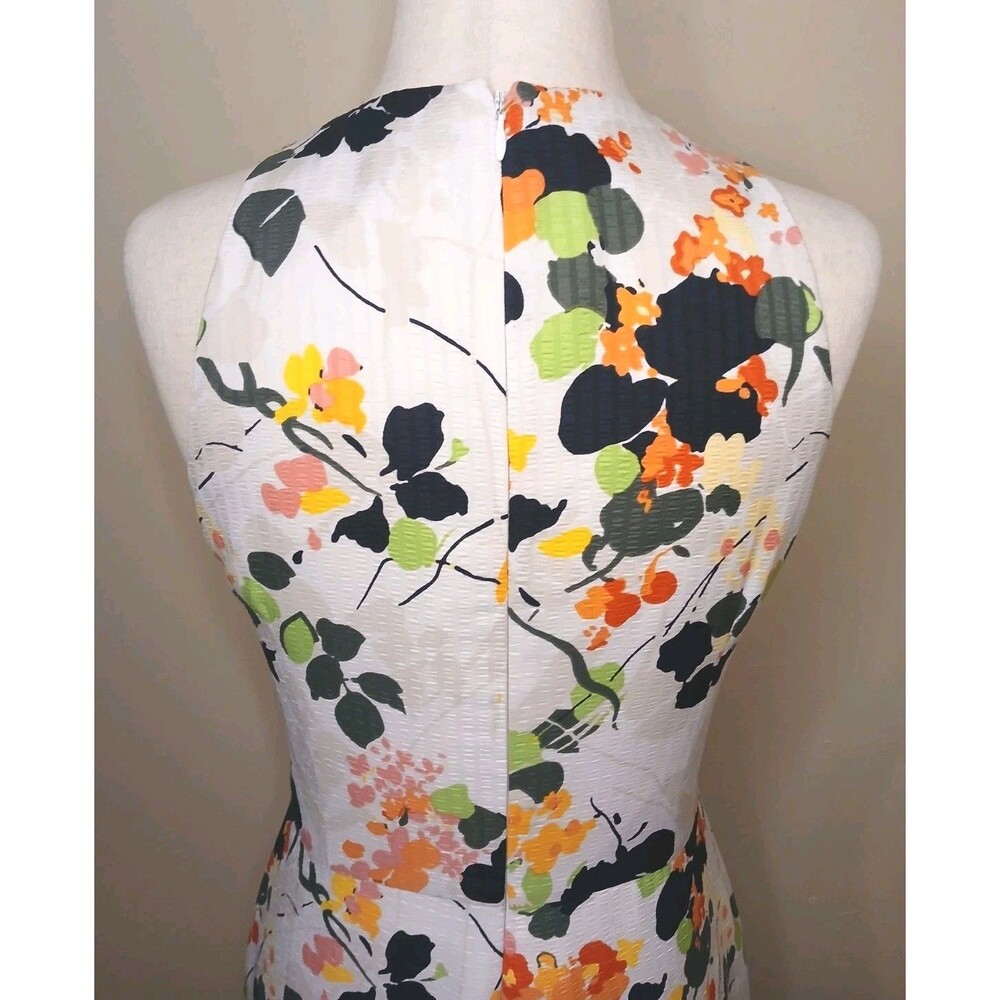 Banana Republic Sz 4 Floral Maxi Dress Sleeveless Pink Green Yellow EUC - Picture 5 of 12
